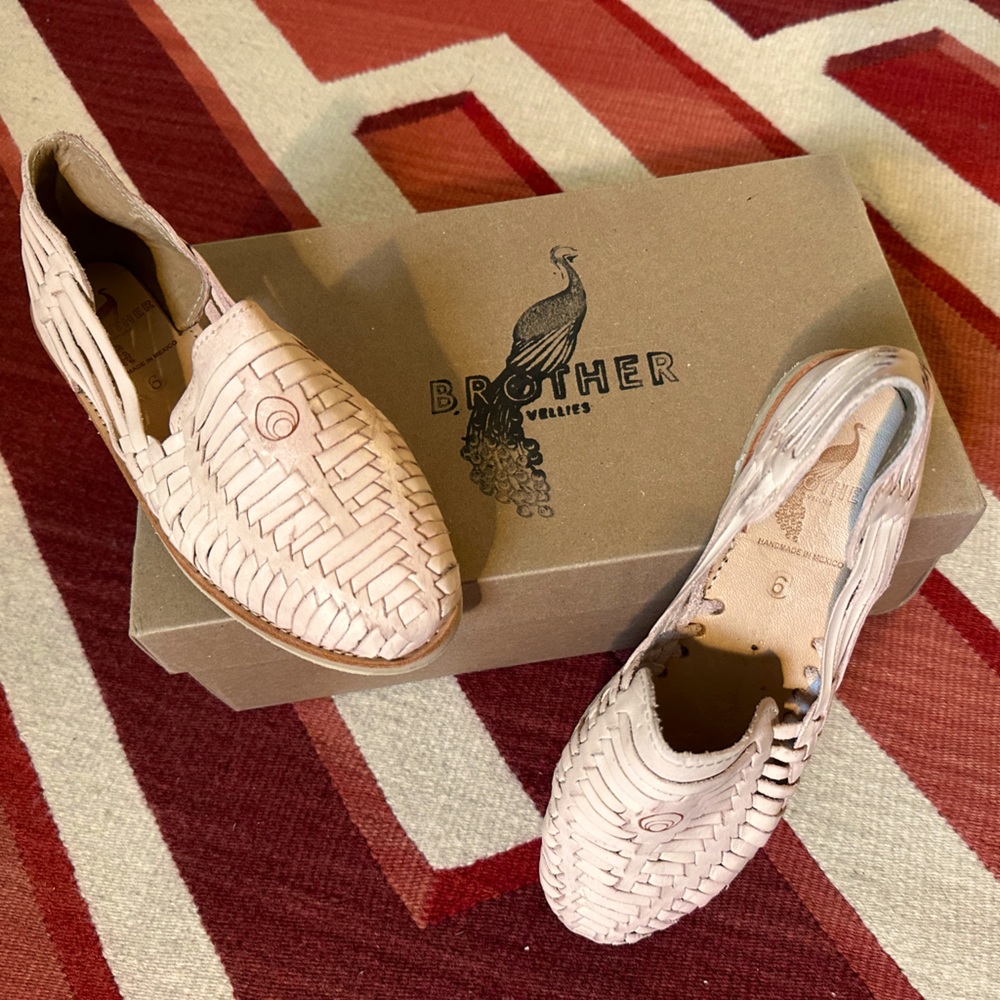 Brother Vellies Huarache in Blush
